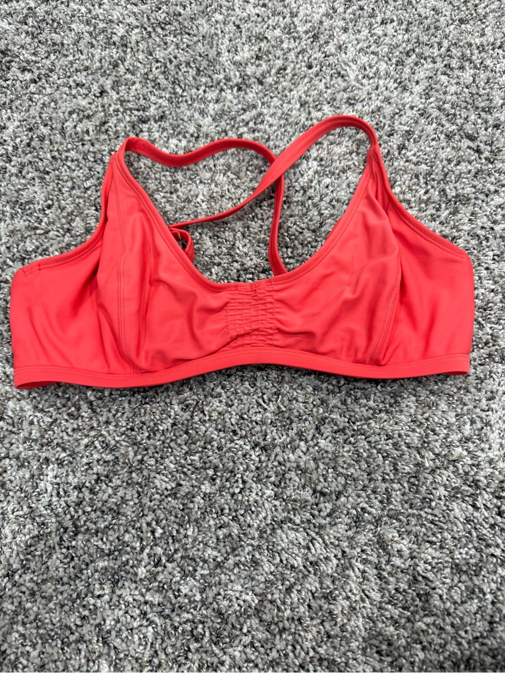 Athleta Red Strappy Light-Support Sports Bralette